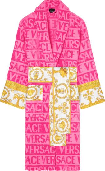 versace pink rob|Versace hot pink robe.